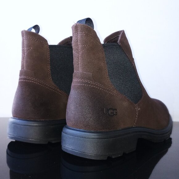 UGG Men's Biltmore Waterproof Leather Chelsea Boot in Cool Looking Dusted Cocoa - Picture 6 of 15